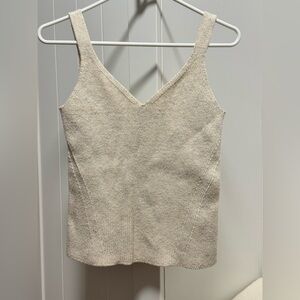 Old Navy Cream Knit Sleeveless Top